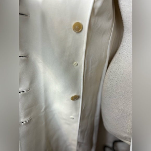 Fendi cream runway Double breasted wool Twill coat EU42/US6 - Picture 10 of 11